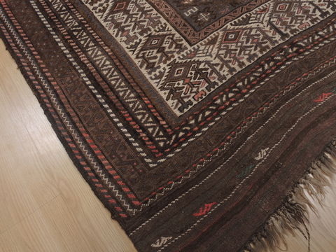 Kilim Brown Runner Hand Knotted 46 X 810 Area Rug 100-109414 Image 13