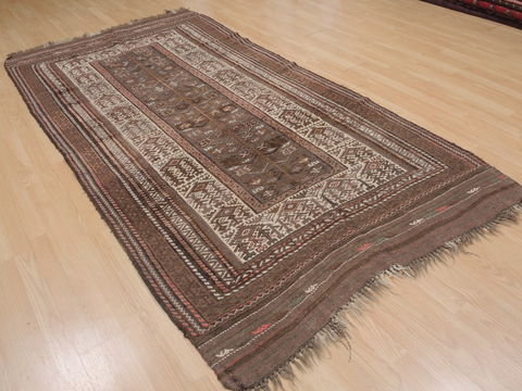 Kilim Brown Runner Hand Knotted 46 X 810 Area Rug 100-109414 Image 6