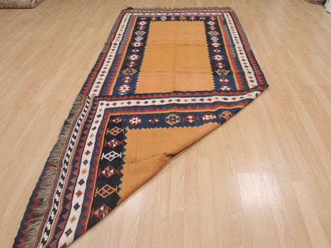 Kilim Beige Runner Hand Knotted 45 X 102 Area Rug 100-109415 Image 12