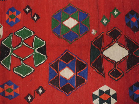 Kilim Red Hand Knotted 53 X 81 Area Rug 100-109417 Image 10