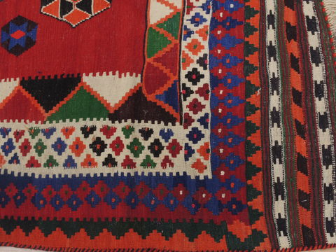 Kilim Red Hand Knotted 53 X 81 Area Rug 100-109417 Image 11
