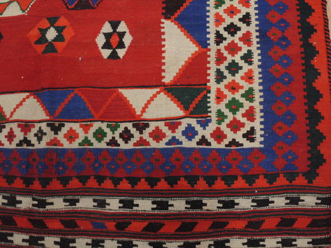 Kilim Red Hand Knotted 53 X 81 Area Rug 100-109417 Image 9