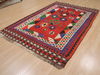 Kilim Red Hand Knotted 53 X 81  Area Rug 100-109417 Thumb 5
