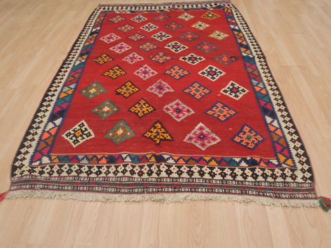 Kilim Red Hand Knotted 411 X 78 Area Rug 100-109418 Image 3