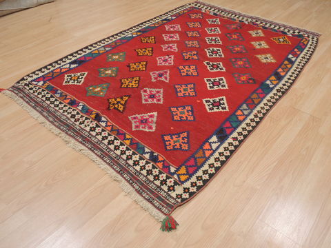 Kilim Red Hand Knotted 411 X 78 Area Rug 100-109418 Image 4