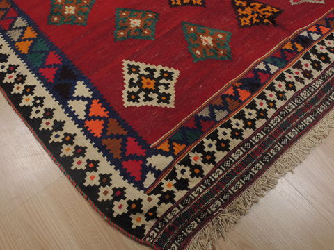 Kilim Red Hand Knotted 411 X 78 Area Rug 100-109418 Image 6
