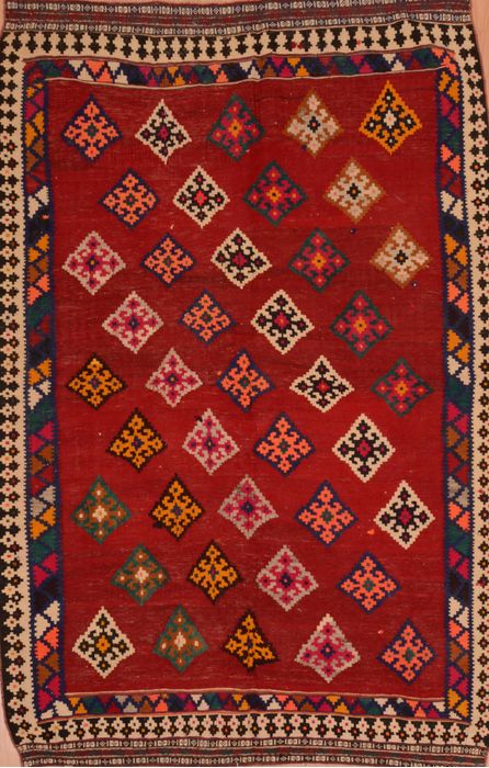 Kilim Red Hand Knotted 411 X 78 Area Rug 100-109418 Image 0