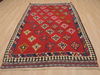 Kilim Red Hand Knotted 411 X 78  Area Rug 100-109418 Thumb 1