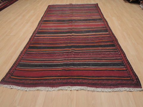Kilim Red Runner Flat Woven 52 X 101 Area Rug 100-109422 Image 1