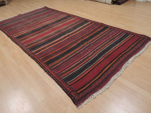 Kilim Red Runner Flat Woven 52 X 101 Area Rug 100-109422 Image 3