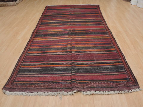 Kilim Red Runner Flat Woven 52 X 101 Area Rug 100-109422 Image 4