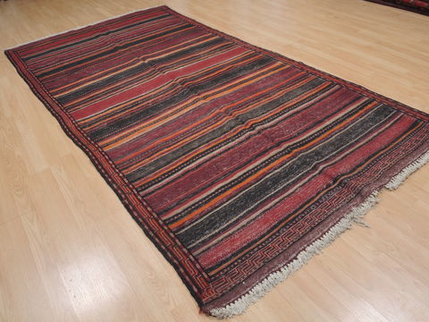 Kilim Red Runner Flat Woven 52 X 101 Area Rug 100-109422 Image 6