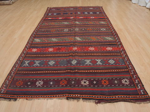 Kilim Red Flat Woven 411 X 94 Area Rug 100-109427 Image 10