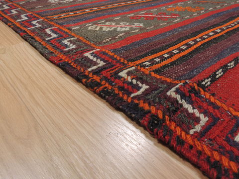 Kilim Red Flat Woven 411 X 94 Area Rug 100-109427 Image 14
