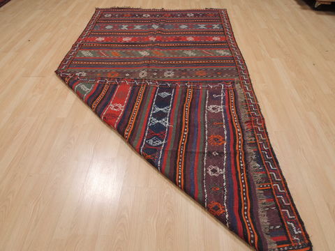 Kilim Red Flat Woven 411 X 94 Area Rug 100-109427 Image 15