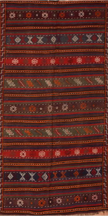 Kilim Red Flat Woven 411 X 94 Area Rug 100-109427 Image 0