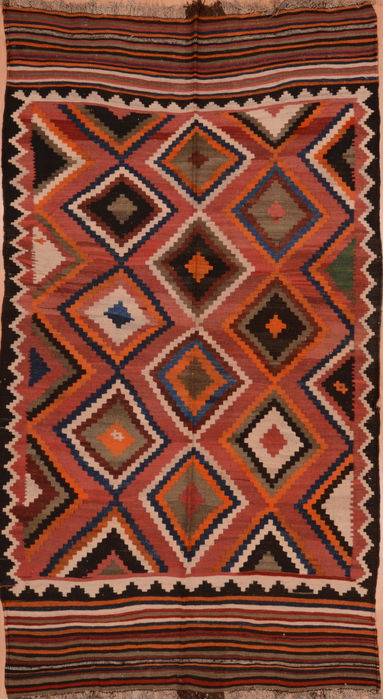 Kilim Red Flat Woven 410 X 811 Area Rug 100-109430 Image 0