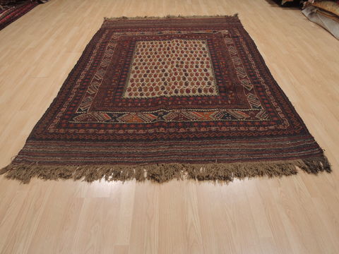 Baluch Beige Hand Knotted 60 X 90 Area Rug 100-109432 Image 1