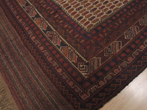 Baluch Beige Hand Knotted 60 X 90 Area Rug 100-109432 Image 7