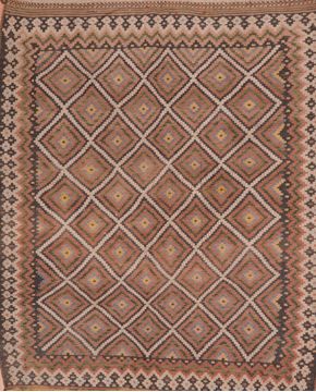 Kilim Red Flat Woven 5'3" X 6'3"  Area Rug 100-109434