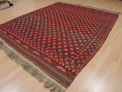 Kilim Red Flat Woven 74 X 90 Area Rug 100-109438 Image 4