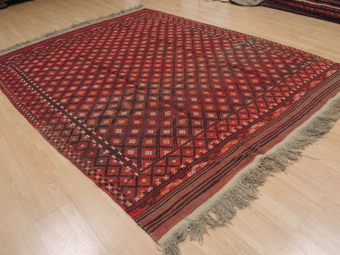 Kilim Red Flat Woven 74 X 90 Area Rug 100-109438 Image 5