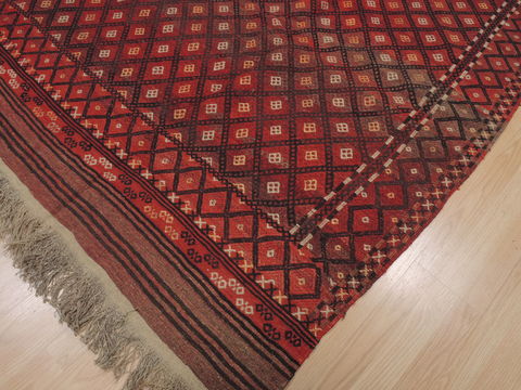Kilim Red Flat Woven 74 X 90 Area Rug 100-109438 Image 8