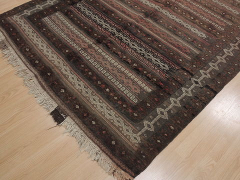 Kilim Brown Flat Woven 56 X 911 Area Rug 100-109442 Image 11