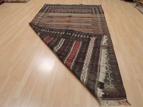 Kilim Brown Flat Woven 56 X 911 Area Rug 100-109442 Image 16