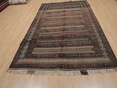 Kilim Brown Flat Woven 56 X 911 Area Rug 100-109442 Image 1