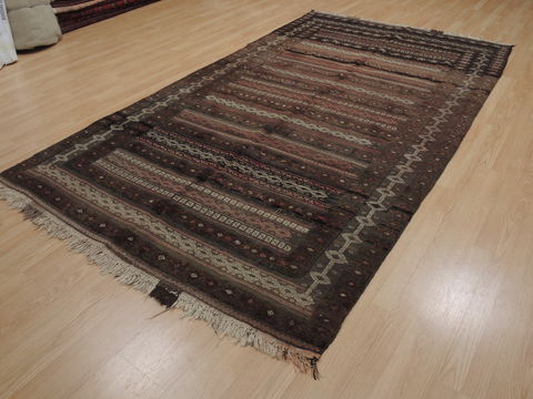 Kilim Brown Flat Woven 56 X 911 Area Rug 100-109442 Image 3