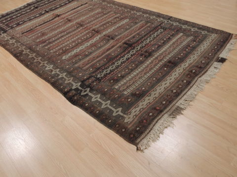 Kilim Brown Flat Woven 56 X 911 Area Rug 100-109442 Image 4