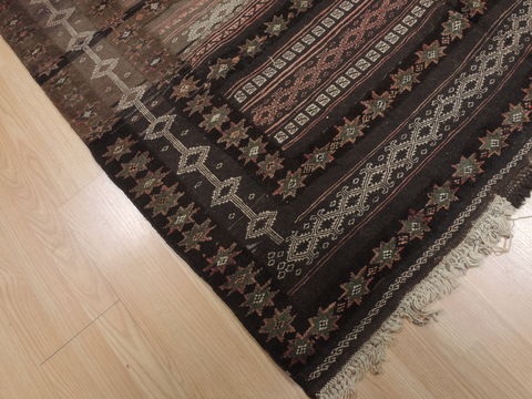 Kilim Brown Flat Woven 56 X 911 Area Rug 100-109442 Image 7
