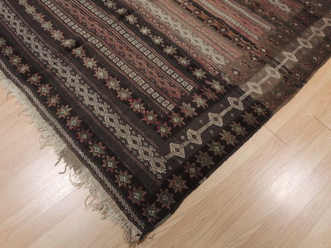 Kilim Brown Flat Woven 56 X 911 Area Rug 100-109442 Image 8