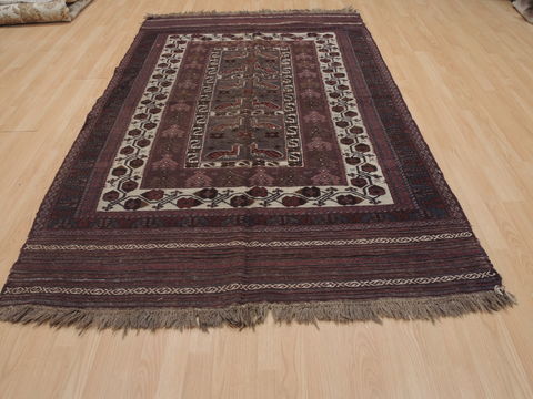 Kilim Brown Flat Woven 53 X 85 Area Rug 100-109446 Image 1