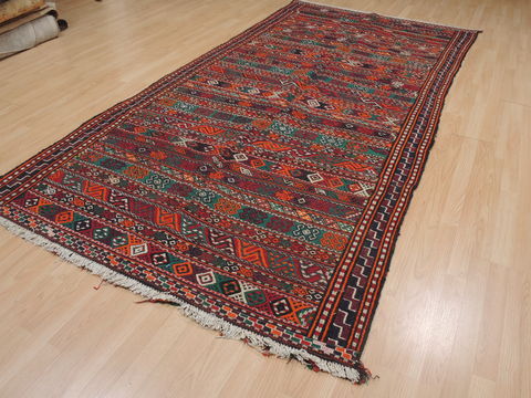 Kilim Red Runner Flat Woven 52 X 107 Area Rug 100-109449 Image 3