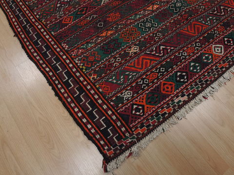 Kilim Red Runner Flat Woven 52 X 107 Area Rug 100-109449 Image 5