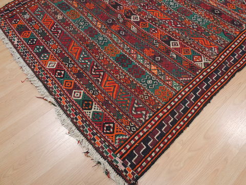 Kilim Red Runner Flat Woven 52 X 107 Area Rug 100-109449 Image 7