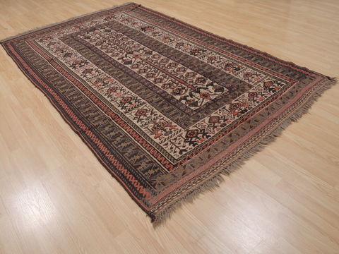 Kilim Brown Flat Woven 55 X 90 Area Rug 100-109450 Image 3