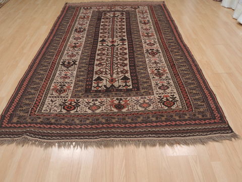 Kilim Brown Flat Woven 55 X 90 Area Rug 100-109450 Image 4