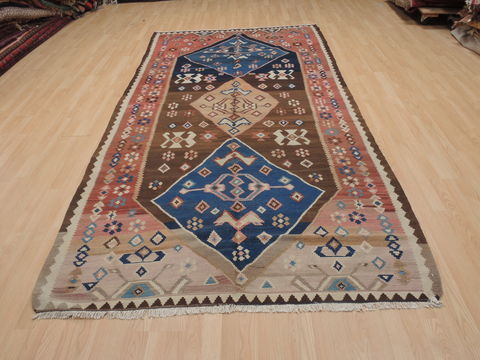Kilim Brown Runner Flat Woven 54 X 112 Area Rug 100-109453 Image 1