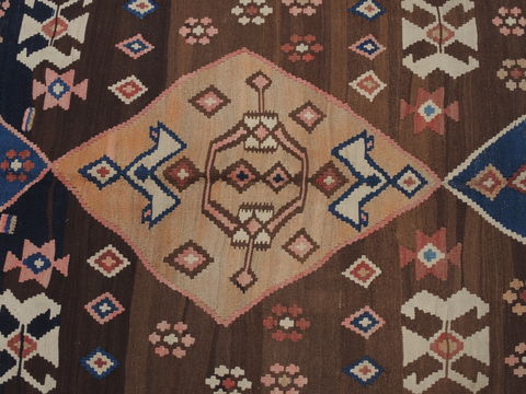 Kilim Brown Runner Flat Woven 54 X 112 Area Rug 100-109453 Image 8