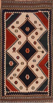 Kilim Red Flat Woven 4'8" X 9'2"  Area Rug 100-109456