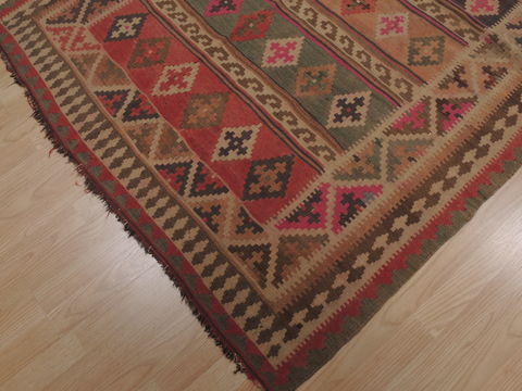 Kilim Brown Hand Knotted 48 X 94 Area Rug 100-109460 Image 10