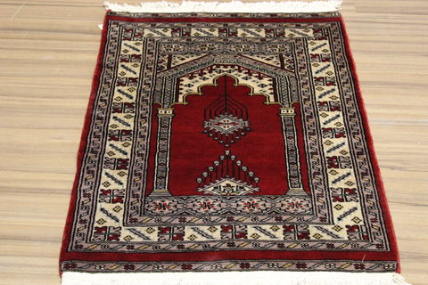 Bokhara Red Hand Knotted 21 X 30 Area Rug 155-109461 Image 1