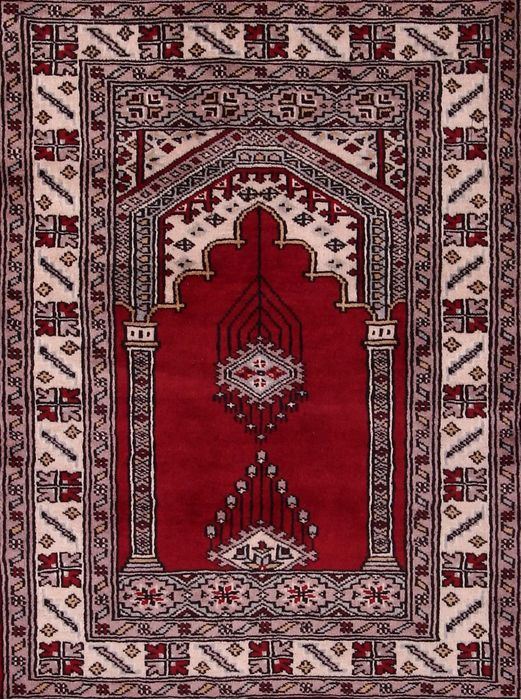 Bokhara Red Hand Knotted 21 X 30 Area Rug 155-109461 Image 0