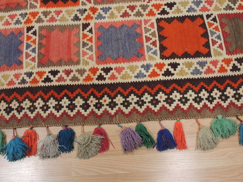 Kilim Red Runner Hand Knotted 41 X 102 Area Rug 100-109463 Image 10