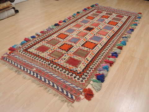 Kilim Red Runner Hand Knotted 41 X 102 Area Rug 100-109463 Image 4