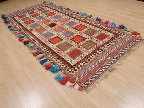Kilim Red Runner Hand Knotted 41 X 102 Area Rug 100-109463 Image 5