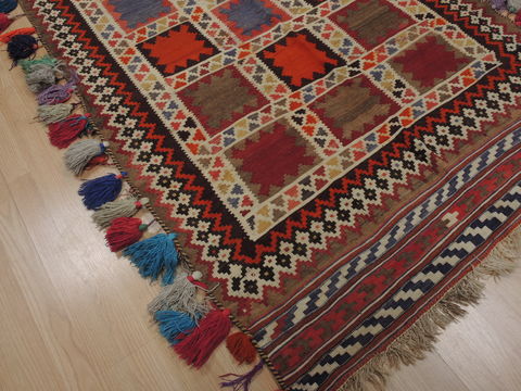 Kilim Red Runner Hand Knotted 41 X 102 Area Rug 100-109463 Image 6